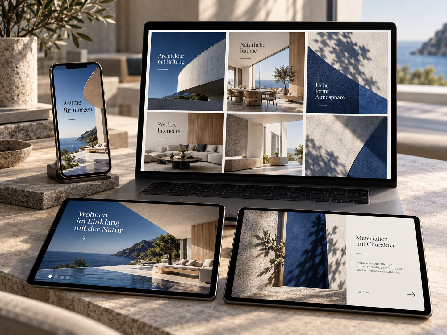 Professionelle Social-Media-Designserie zu moderner Architektur und Interior Design